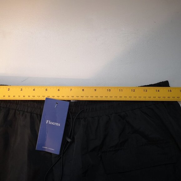 NWT Floerns Ladies Elastic & Drawstring Waist Black Loose Fit  Track Pants - Picture 8 of 10